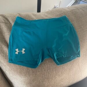 Under Armour Teal spandex shorts
